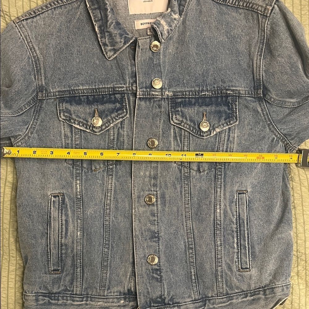 VERVET Sz Small Women's Boyfriend Fit Denim Jacket 100% Cotton #preppy #boho - Picture 7 of 8